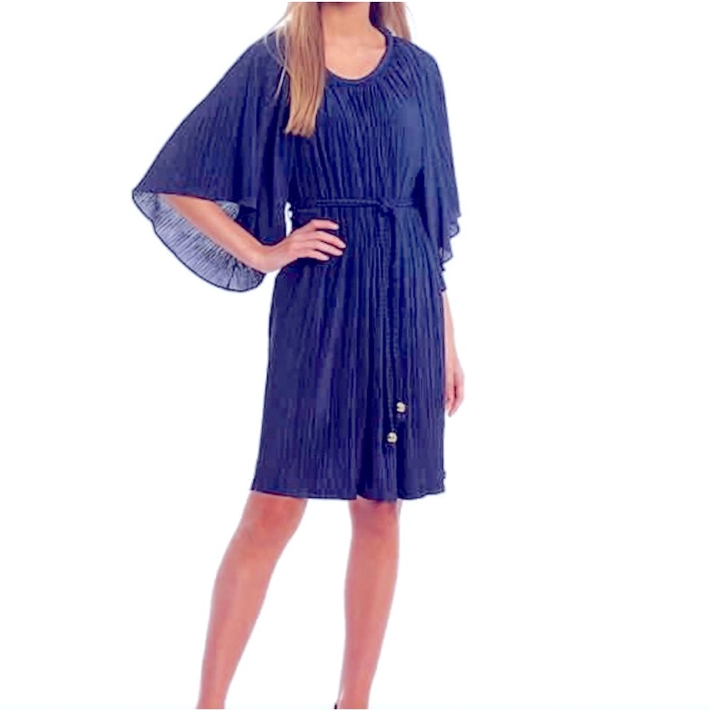 Michael Michael Kors Rope Belt Mini Dress Navy Blue Small.